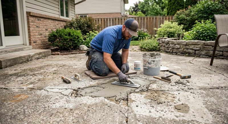 Patio Concrete Repair in Des Moines, IA